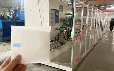 Full-servo sanitary napkin production line