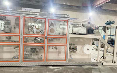 Full-servo sanitary napkin production line