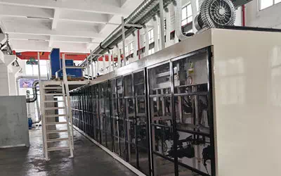 Main shaft sanitary napkin production line