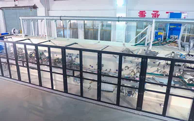 Semi-servo sanitary napkin production line