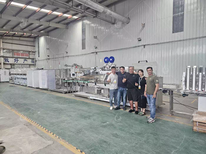 Brazil customer visits for wet wipe machine