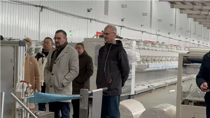 Polish customers came to our factory to inspect the wet wipes machine project