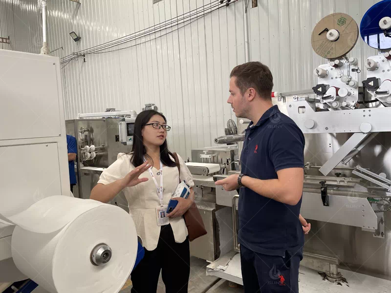 Romanian Customers Visited the Wet Wipes Machine Project