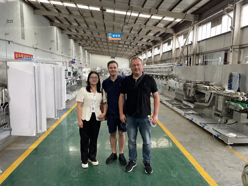 Romanian Customers Visited the Wet Wipes Machine Project