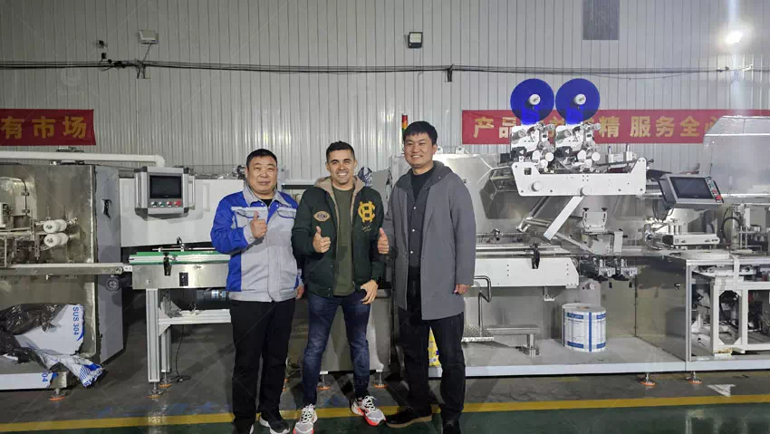 Colombian Customers Visit the Wipes Machine Project