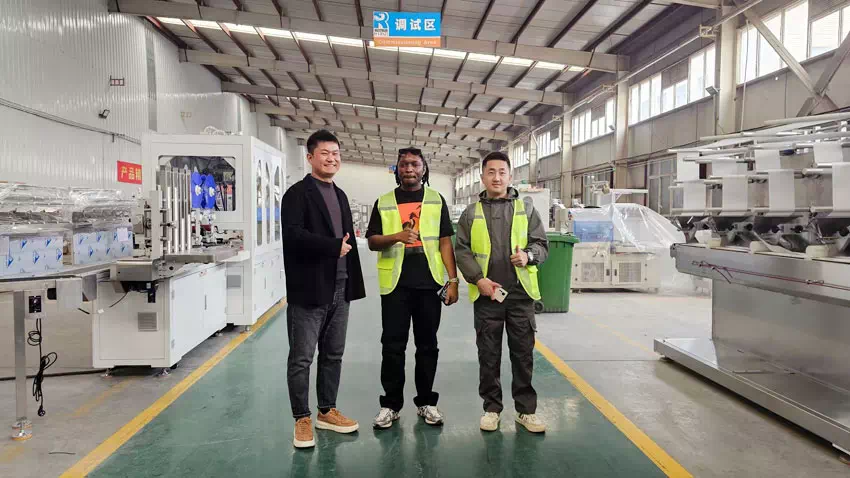 Nigerian Customers Visit to Inspect Wet Wipes Machine Equipment