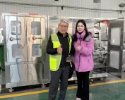 Welcome Korean Customers to Inspect the Wet Wipes Machine